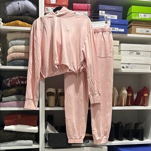 Alice + Olivia Light Pink Hoodie and Jogger Set